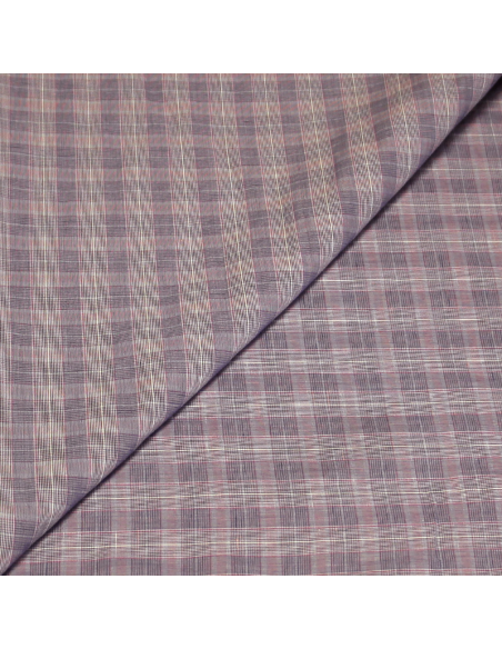 Tissu chemise 100% coton - Carreaux violet