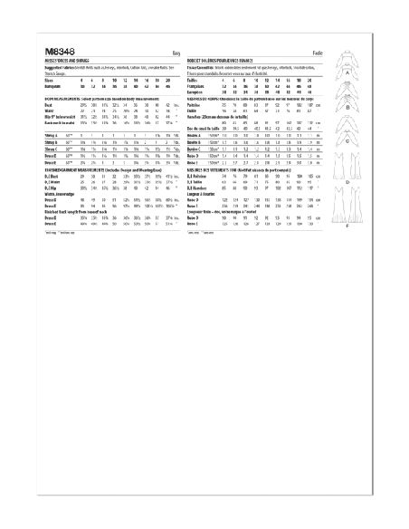 Patron McCall's 8348.AX5 - Robe et boléros