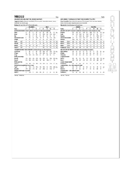 Patron McCall's 8353.HH - Haut, robe et pantalon