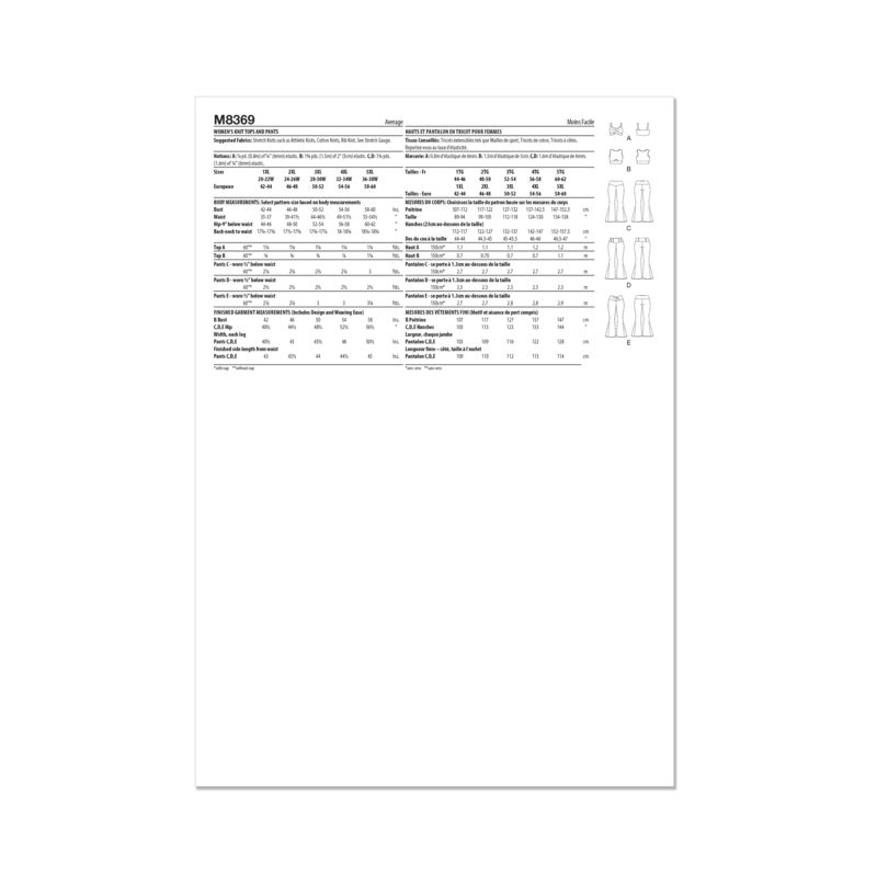 Patron McCall's 8369.A - Hauts et pantalon