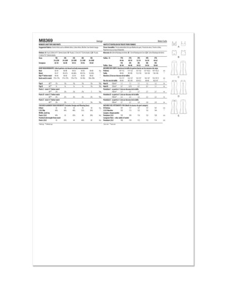 Patron McCall's 8369.A - Hauts et pantalon