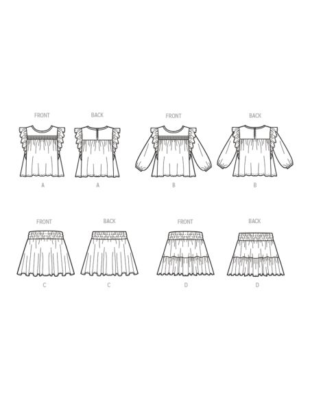 Patron McCall's 8373.CCE - Haut et jupe