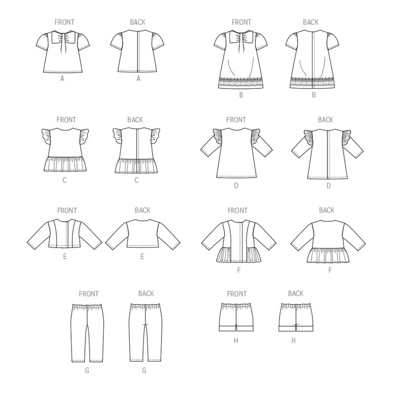 Patron McCall's 8378.OS - Vêtements pour poupée de 46cm