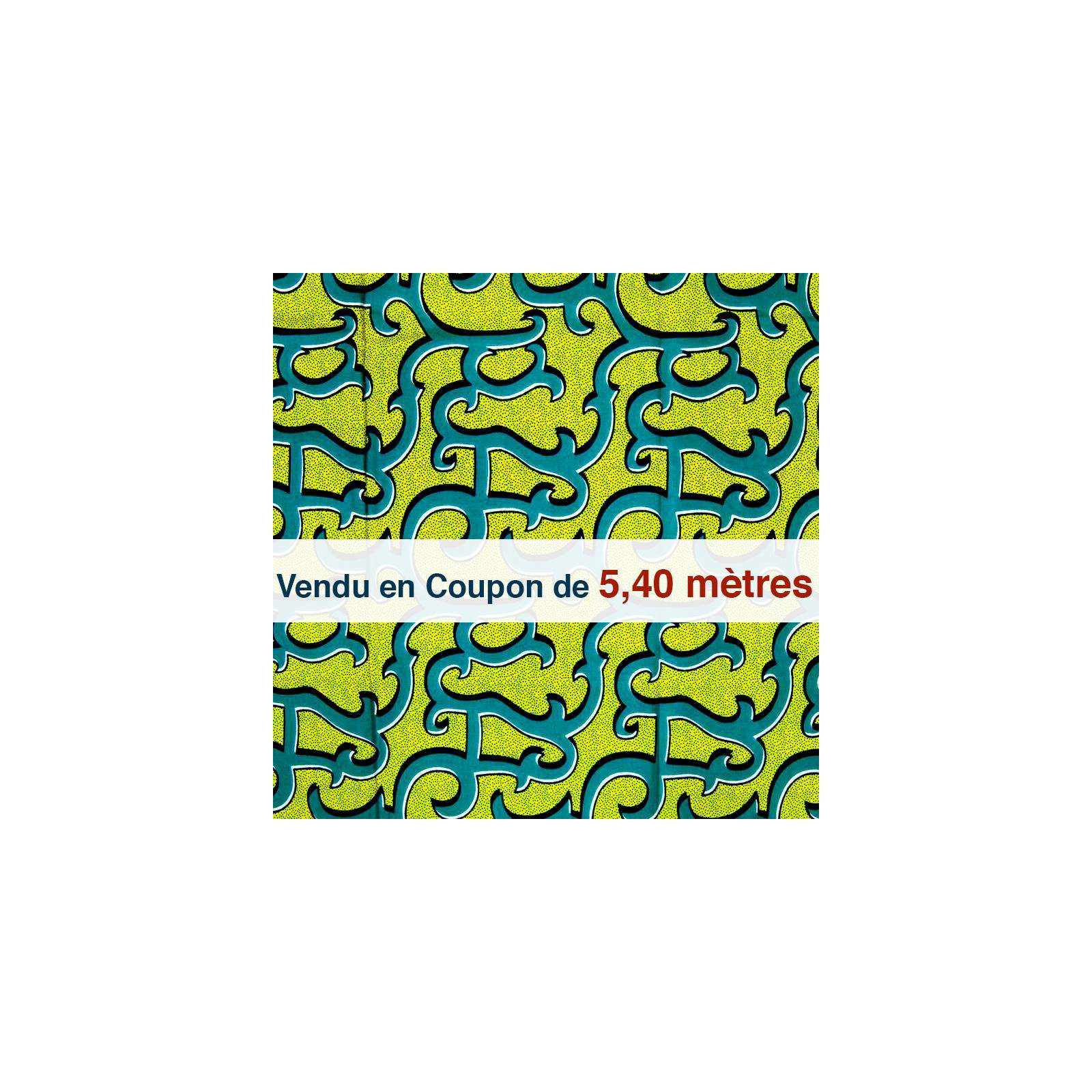 Tissu Africain - Wax Warmbath ( coupon de 5,40 mètres)