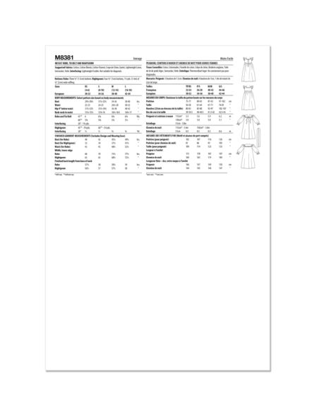 Patron McCall's 8381.A - Robe de chambre, chemise de nuit