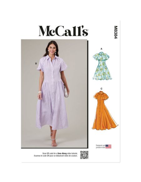 Patron McCall's 8384.D5 - Robe chemisier