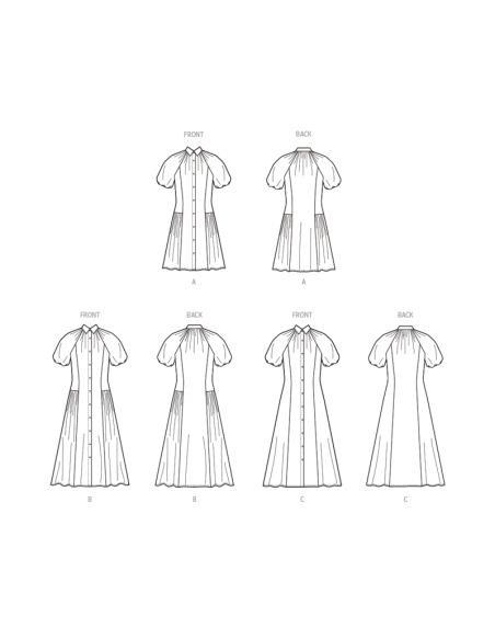 Patron McCall's 8384.D5 - Robe chemisier