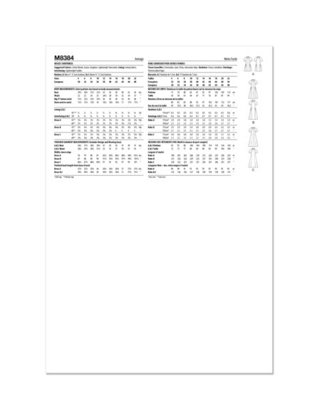 Patron McCall's 8384.D5 - Robe chemisier