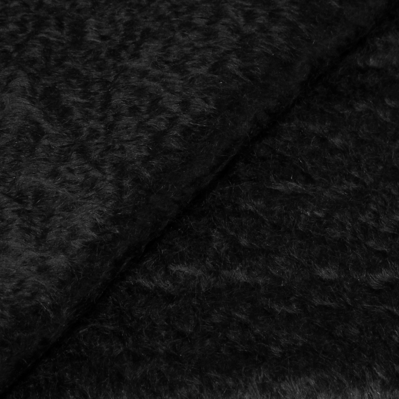 Tweed laineux 100% laine - Noir