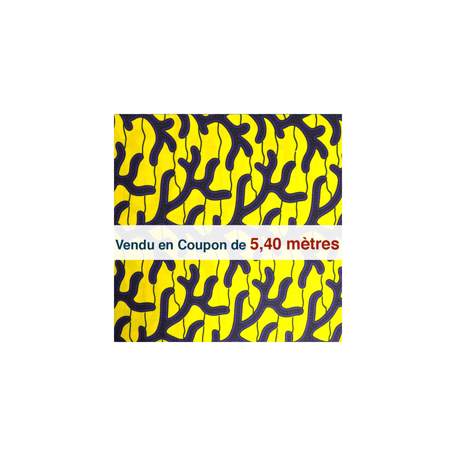 Tissu Africain - Wax Orkney( coupon de 5,40 mètres)