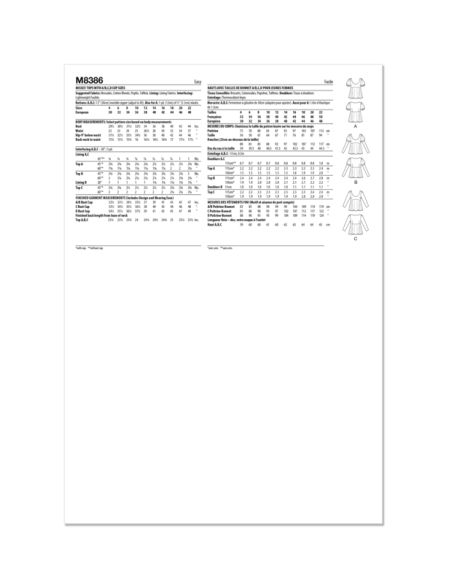 Patron McCall's 8386.D5 - Haut