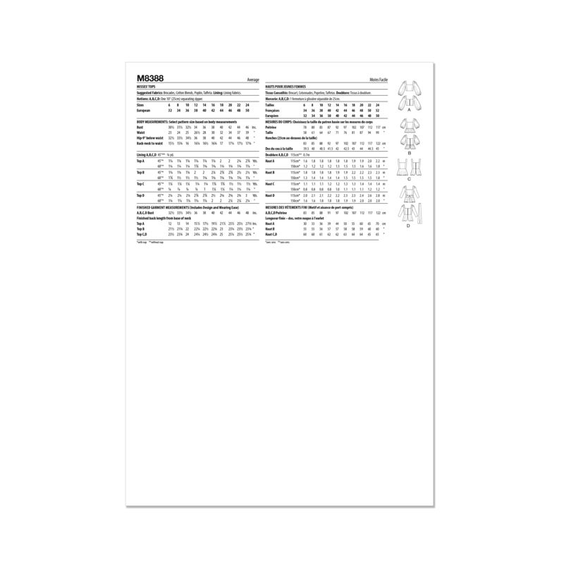 Patron McCall's 8388.A5 - Hauts