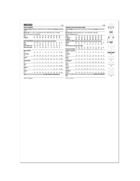 Patron McCall's 8392.K5 - Vêtements de nuit