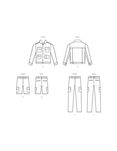 Patron McCall's 8393.AA - Veste, short et pantalon