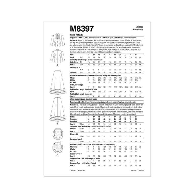 Patron McCall's 8397.K5 - Déguisements