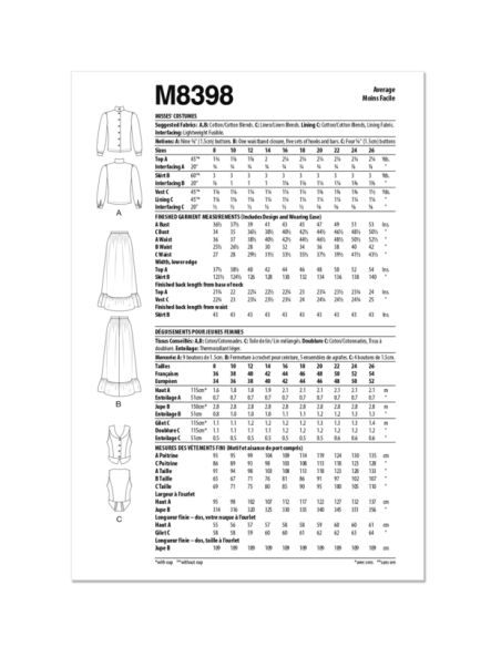 Patron McCall's 8398.K5 - Déguisements