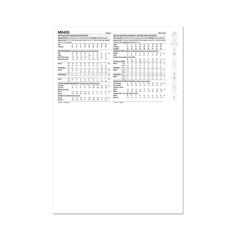 Patron McCall's 8403.P5 - Robe chemisier