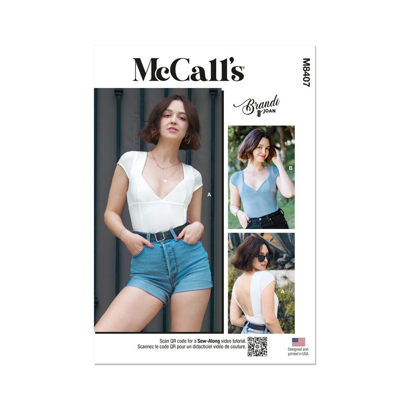 Patron McCall's 8407.K5 - Corsage-culotte et haut style faux corset