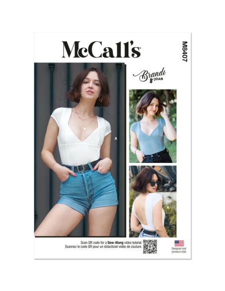 Patron McCall's 8407.K5 - Corsage-culotte et haut style faux corset