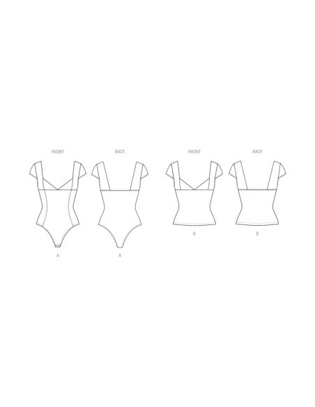 Patron McCall's 8407.K5 - Corsage-culotte et haut style faux corset