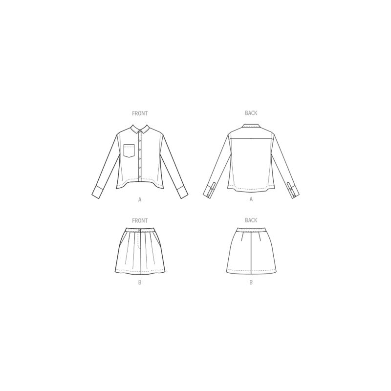 Patron McCall's 8410.K5 - Chemise et mini-jupe