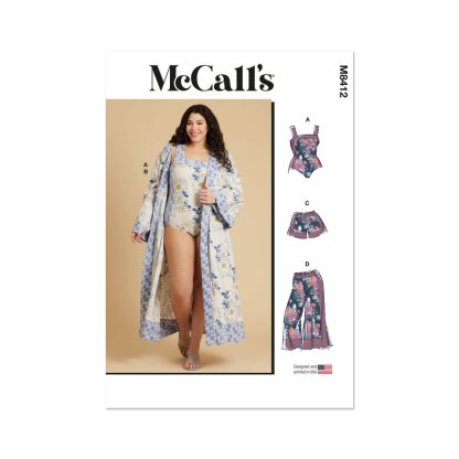 Patron McCall's 8412.W2 - Corsage-culotte, robe de chambre, short et pantalon