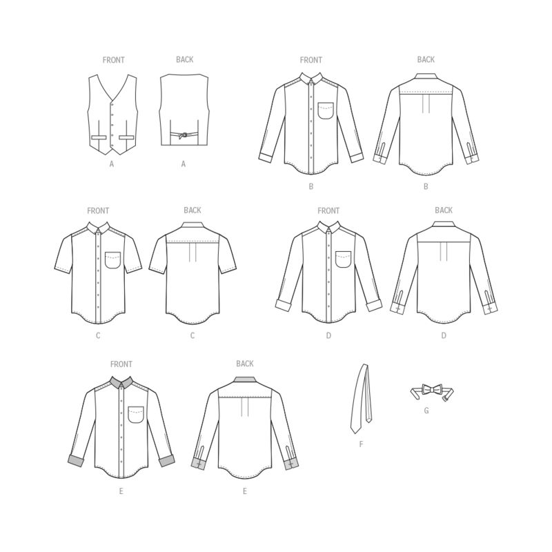 Patron McCall's 8415.AA - Gilet, chemise et accessoires