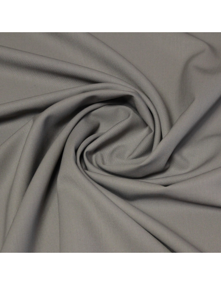 Tissu tailleur sergé de laine - Gris souris