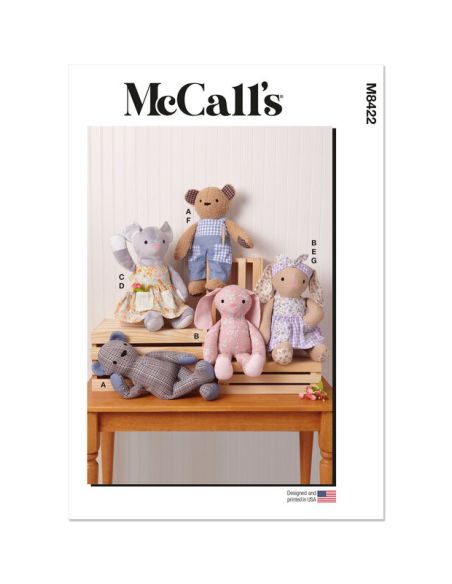 Patron McCall's 8422.OS - Peluches Ours, Lapin et Souris