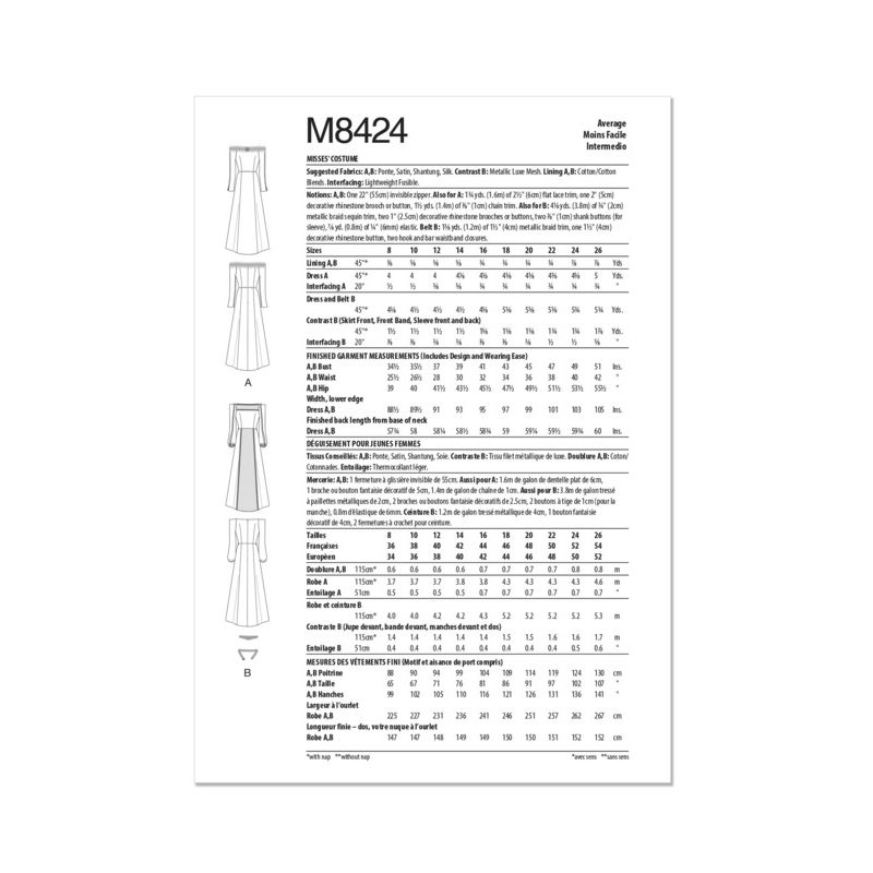 Patron McCall's 8424.K5 - Robes longues