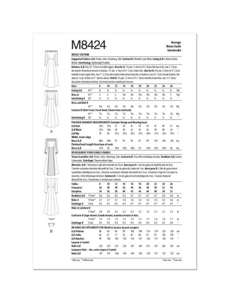 Patron McCall's 8424.K5 - Robes longues