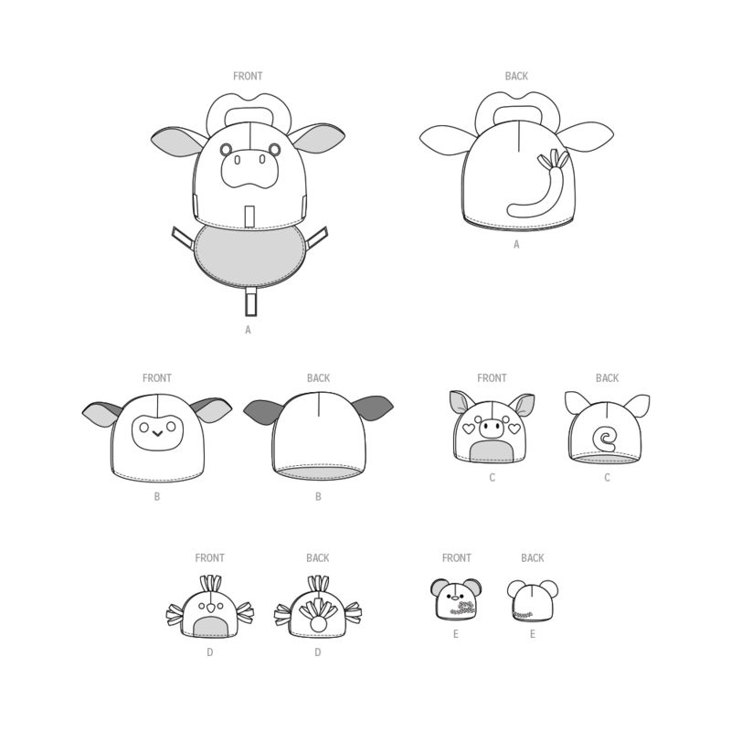 Patron McCall's 8427.OS - Peluches Emboîtables