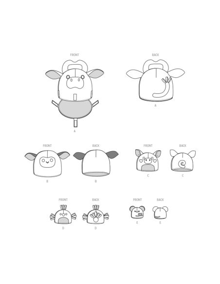 Patron McCall's 8427.OS - Peluches Emboîtables