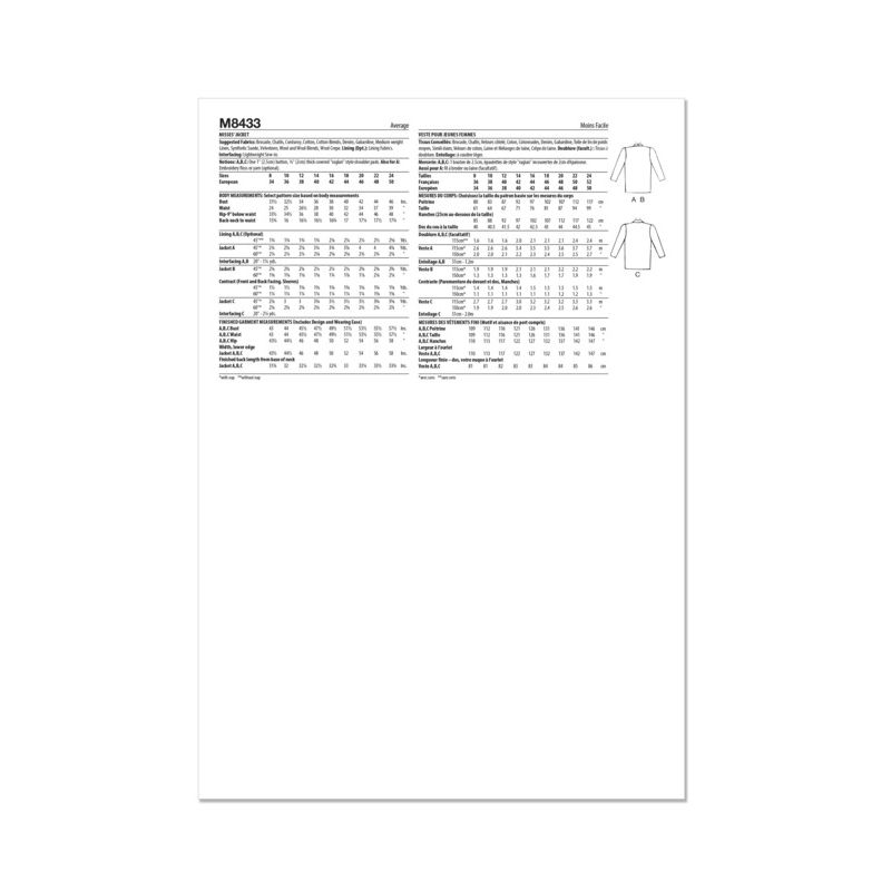 Patron McCall's 8433.K5 - Veste