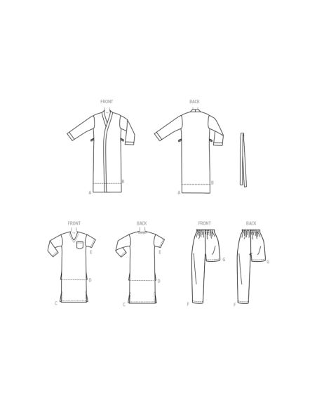 Patron McCall's 8443.A - Robe de Chambre et Chemise de Nuit