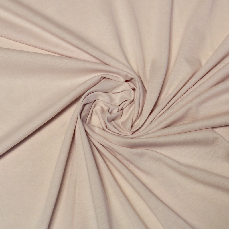 Jersey 100% coton GOTS - Rose clair