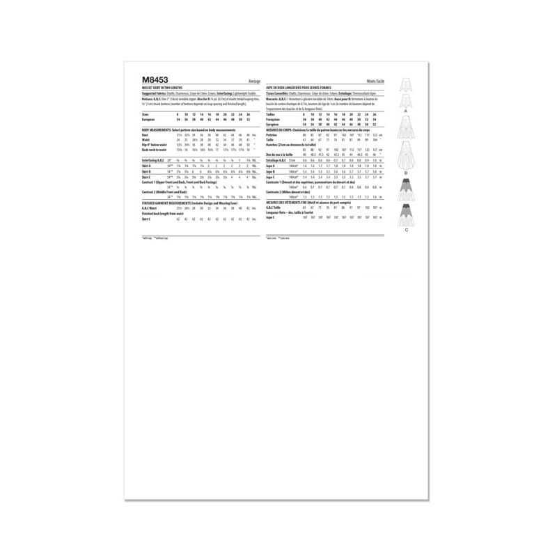 Patron McCall's 8453.K5 - Jupe