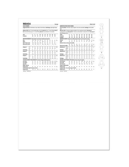 Patron McCall's 8454.D5 - Barboteuse