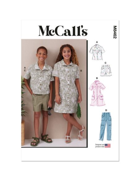Patron McCall's 8462.A - Chemise, pantalon, short et robe
