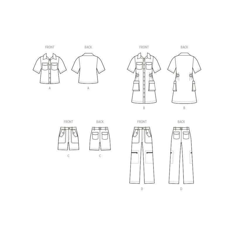 Patron McCall's 8462.A - Chemise, pantalon, short et robe