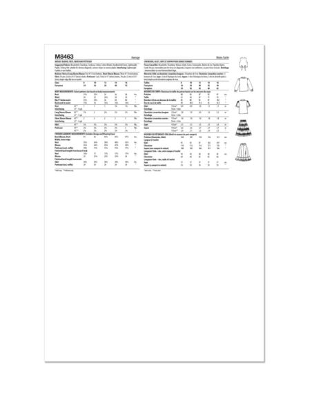 Patron McCall's 8463.A - Blouse, gilet, jupe