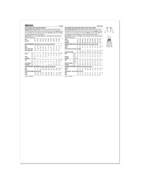 Patron McCall's 8464.K5 - Veste et robe