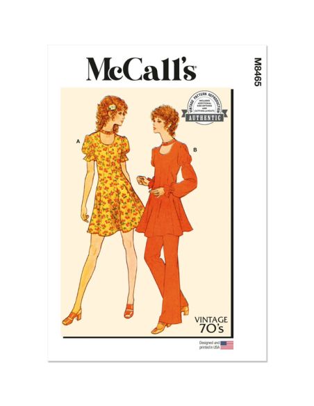 Patron McCall's 8465.D5 - Robe, Tunique, Pantalon et Culottes
