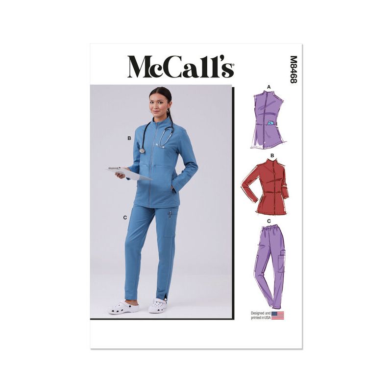 Patron McCall's 8468.AA - Vêtements de travail médical
