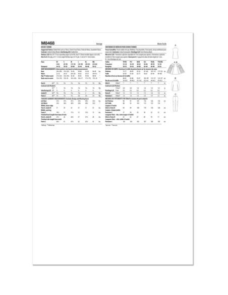 Patron McCall's 8468.AA - Vêtements de travail médical