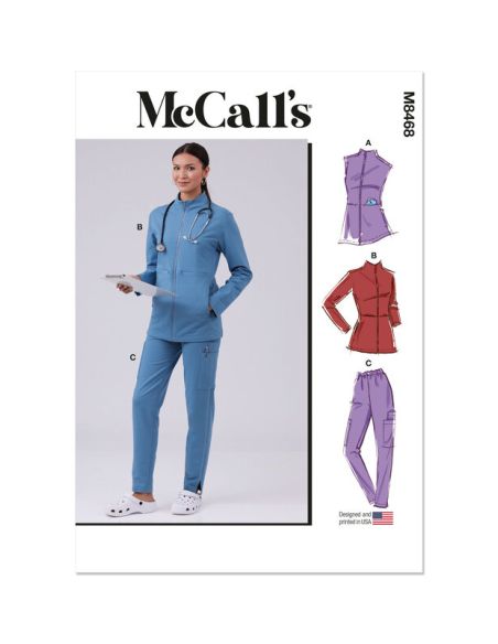 Patron McCall's 8468.AA - Vêtements de travail médical