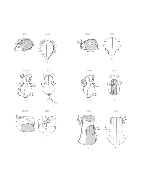 Patron McCall's 8469.OS - Animaux en peluche