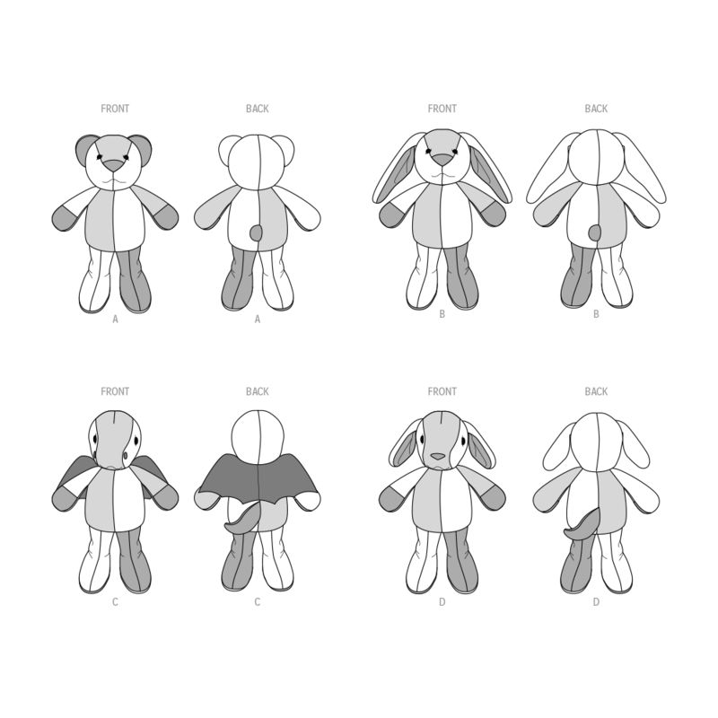 Patron McCall's 8470.OS - Animaux en peluche