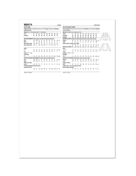 Patron McCall's 8474.K5 - Veste