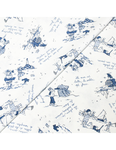 Piqué 100% coton milleraies - Plage